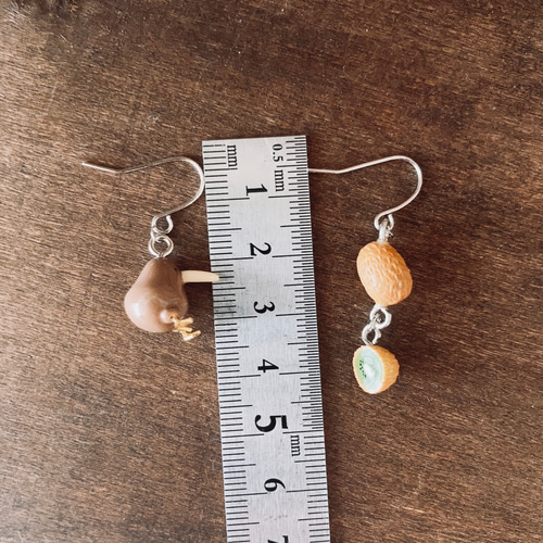 キウイ とキーウィ ピアス/イヤリング ピアス（フック・チェーン