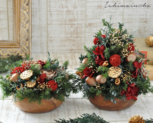 Xmas set】✽木の実たっぷり✽ シックなクリスマスに