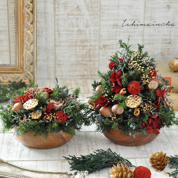 Xmas set】✽木の実たっぷり✽ シックなクリスマスに