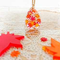 【1271】レジン　紅葉　ネックレス　ペンダント　ハンドメイド 1283】レジン 紅葉 ネックレス ペンダント ハンドメイド - メルカリ