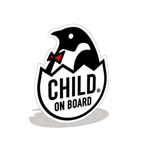 【マグネット/ステッカー】CHILD ON BOARD マグネット ベビーペンギン ベビーインカー BABYINCAR 1枚目の画像