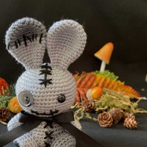 翌日発送】再販⭐︎ゾンビうさぎのあみぐるみ あみぐるみ m