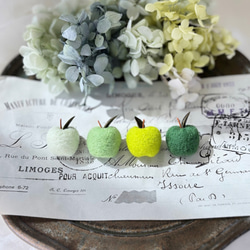 青りんごブローチ☆羊毛フェルト ブローチ blue moon 通販