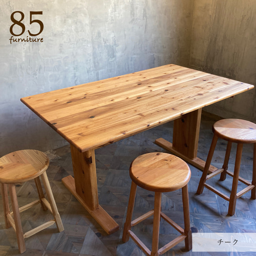 無垢材ダイニングテーブル（140cm x 70cm） 140×70cm] パイン無垢材ダイニングテーブル 4人掛け インテリア