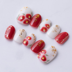 椿の花ネイルチップ ネイルチップ（つけ爪） 田中綾音 通販 12729855