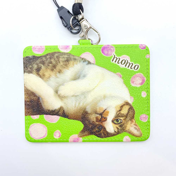 世界にひとつ オーダーメイド IDカードホルダー IDケース 名札入れ 猫