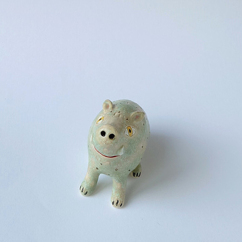 勇気と元気をもらえそうなイノシシさん（亥）干支ミニ置物 陶器 その他
