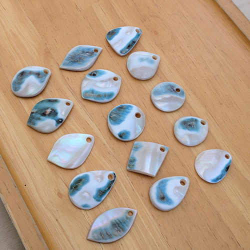 夜光貝磨きアクセサリー作りキット ✳【 小さいパーツ 】 キット 夜光