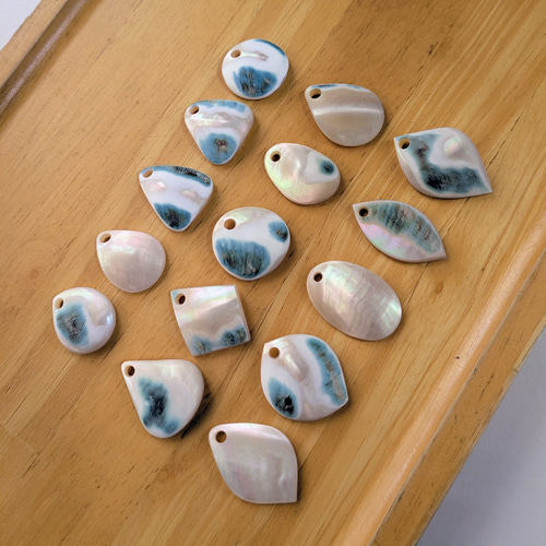 夜光貝磨きアクセサリー作りキット ✳【 小さいパーツ 】 キット 夜光