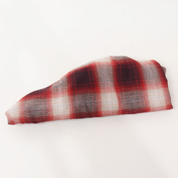 フレンチピッコロ・シャドーチェック/S,Mサイズ UV たためる帽子 風に飛ばない帽子 9枚目の画像