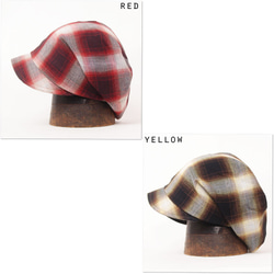 フレンチピッコロ・シャドーチェック/S,Mサイズ UV たためる帽子 風に飛ばない帽子 4枚目の画像