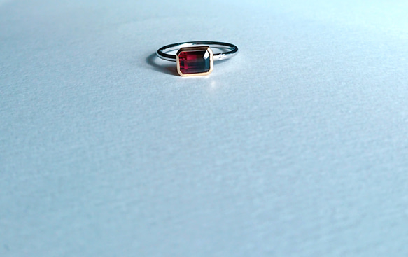 希少  雅×パッションなバイカラートルマリン ダイヤモンド K18 Pt900 リング 1枚目の画像