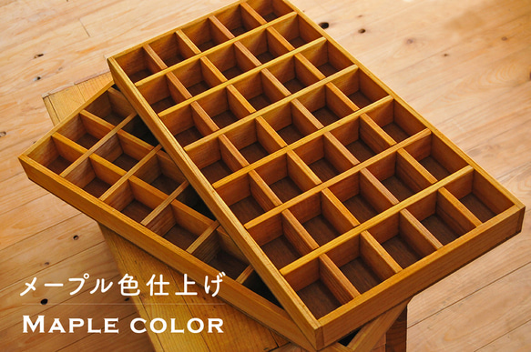 仕切り箱・標本箱・木箱・小物入れ・コレクションボックス 2枚目の画像