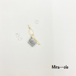 14kgf★天然石【ゲーサイトインクォーツ】ネックレスチャーム ～Mira-cle～ 1枚目の画像