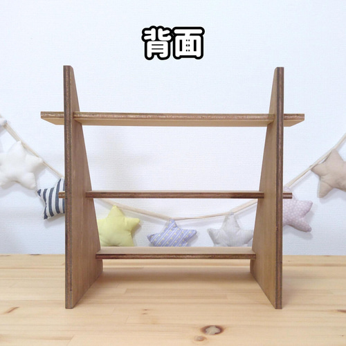 持ち運び便利☆組立簡単ミニ什器 3段～カラー変更可～ 棚・シェルフ