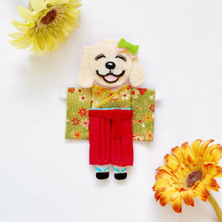 受注販売【スマイルわんこブローチ】ノーマルわんちゃん・ダックスフンド（犬・フェルト・刺繍・インテリア） 5枚目の画像