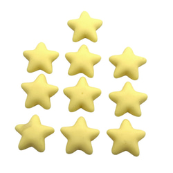 星型 デコパーツ マット 10個 子供  ハンドメイド 装飾 手芸材料 pt-1653【イエロー系】 4枚目の画像