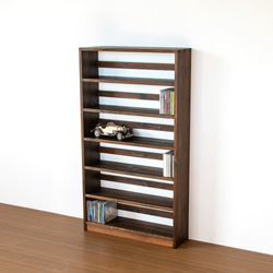 CDラック/オープンラック モダンアンティーク 棚・シェルフ・ラック F