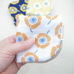 ふわもこハンカチ｜アネモネ-Anemone-｜L・20×20cm｜8重ガーゼハンカチ｜花柄｜北欧｜ギフト｜ハンドタオル 3枚目の画像