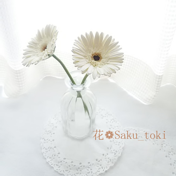 ❁Black Core・Off-White Clay Flower Gerbera 2 件套，室內花，單花瓶❁ 第6張的照片