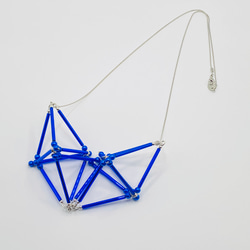 3D Heart NECKLACE [Blue] 1枚目の画像