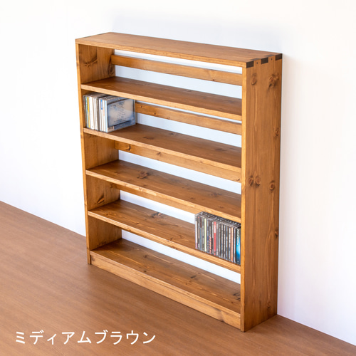 ワイドなCDラック／ナチュラル 棚・シェルフ・ラック SG工房 通販