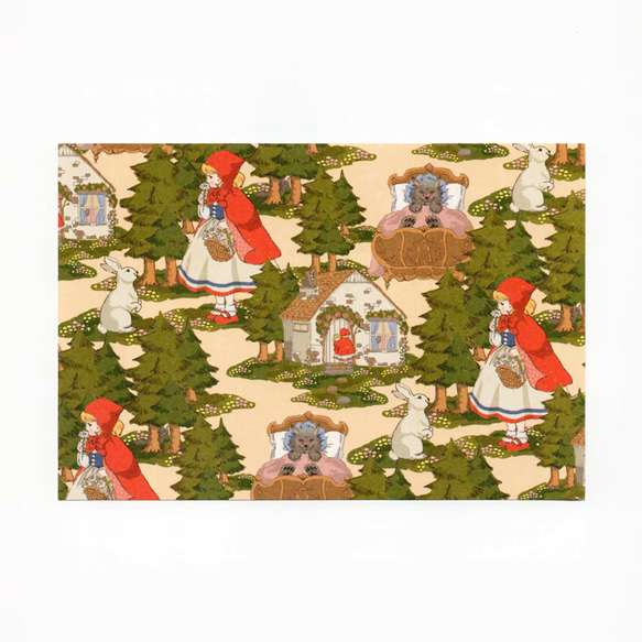 ポストカード「あかずきん」 3枚入 赤ずきんちゃんの柄 ポストカード