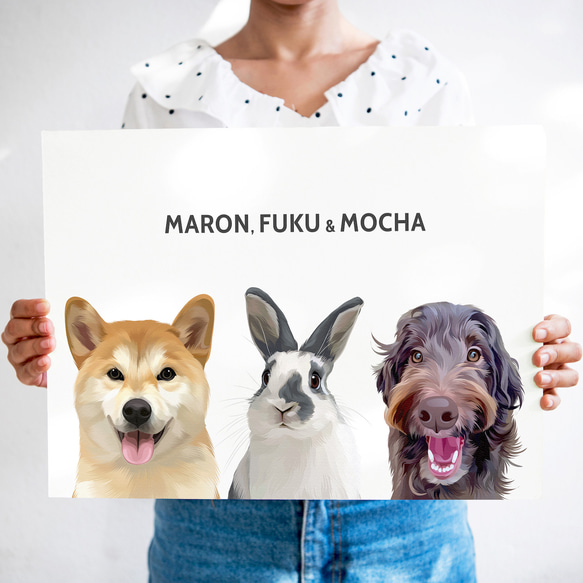 フォロワー様は価格から10％OFF【ペット画オーダー制作（A5用紙　１匹描き）】 フォロワー様は価格から10％OFF【ペット画オーダー (A5用紙 1匹