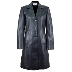 羊革のトレンチコートジャケット Sheep Leather Trench Coat 1枚目の画像