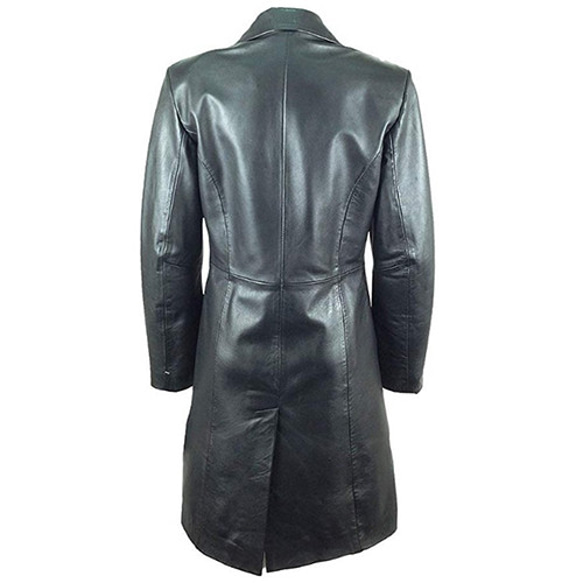 羊革のトレンチコートジャケット Sheep Leather Trench Coat 2枚目の画像