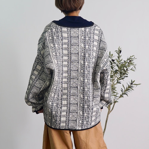 6重ガーゼノーカラージャケット/生成り/三河木綿 ジャケット UZUiRO