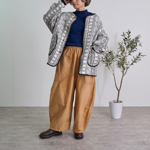 6重ガーゼノーカラージャケット/生成り/三河木綿 ジャケット UZUiRO