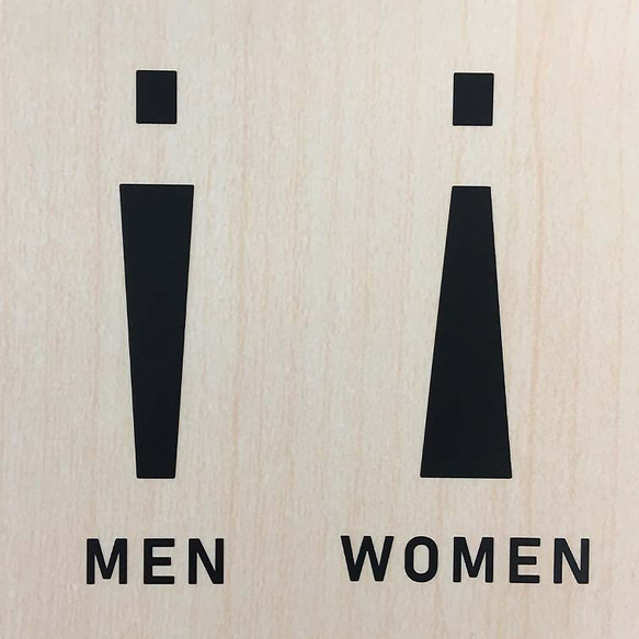 トイレマーク　カッティングシート　切文字　ピクトサイン　ピクトグラム　MEN WOMEN type-C 1枚目の画像