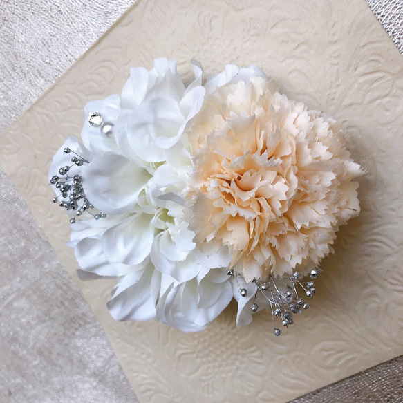 フラワーコサージュ 入学式 卒業式 入園式 卒園式 結婚式に ダリアの 