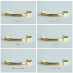 ハーフ バングル [両面刻印可能][ペアにもできる] ゴールド ブレスレット 誕生日 プレゼント お揃い 名入れ 記念日 14枚目の画像