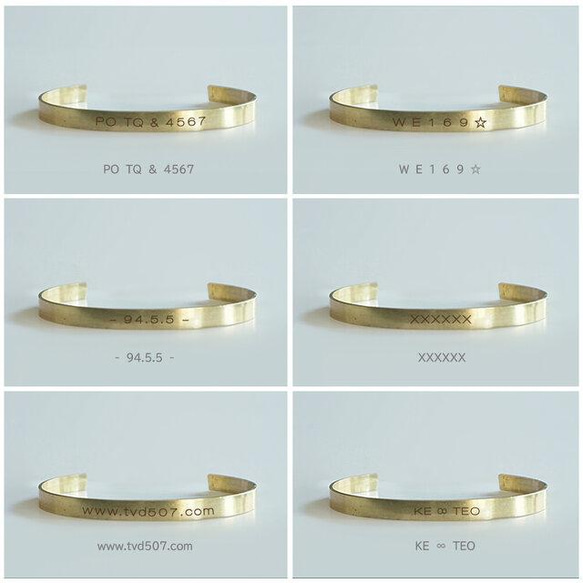 ハーフ バングル [両面刻印可能][ペアにもできる] ゴールド ブレスレット 誕生日 プレゼント お揃い 名入れ 記念日 14枚目の画像