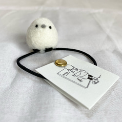 シマエナガ　しまえなが　小鳥　ファー　くるみボタン　ヘアゴム　38mm2個セット ☆シマエナガのヘアゴム☆ - GALLERY Rain-maker | minne byGMOペパボ