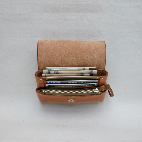 【ハンドメイド】ミニ財布 （ 焦茶 ） ミニウォレット【焦茶】 | SLOTH leather factory