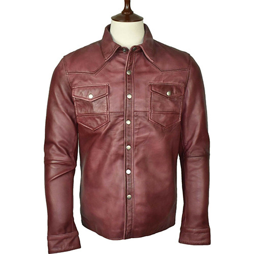 羊革キルティングショルダーワックスジャケット Sheep Leather Quilted