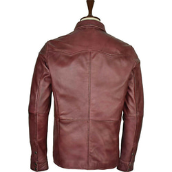 羊革キルティングショルダーワックスジャケット Sheep Leather Quilted Shoulder Jacket 3枚目の画像