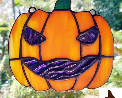 サンキャッチャー（ハロウィン_ジャックオーランタン）ステンドグラス