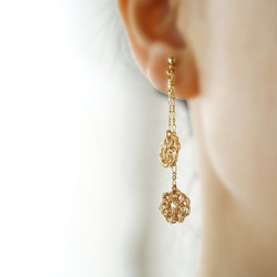 <美品> ゆらゆら　キラキラ　ピアス　14K 93972c251f4c564256d03454c3775a