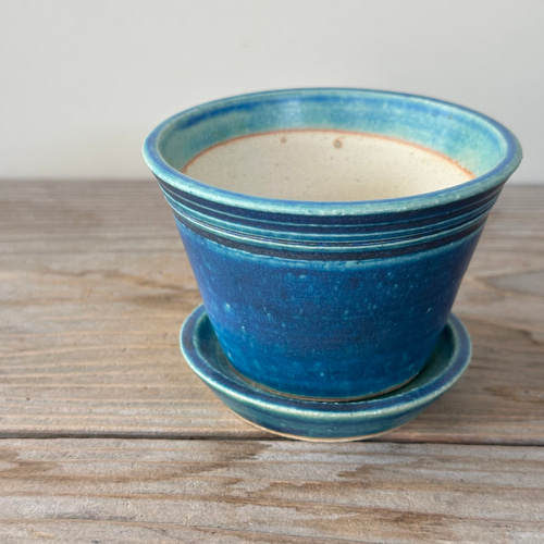 青色 植木鉢 2.5号 お椀・ボウル・鉢 福美よう 通販 12758851｜Creema