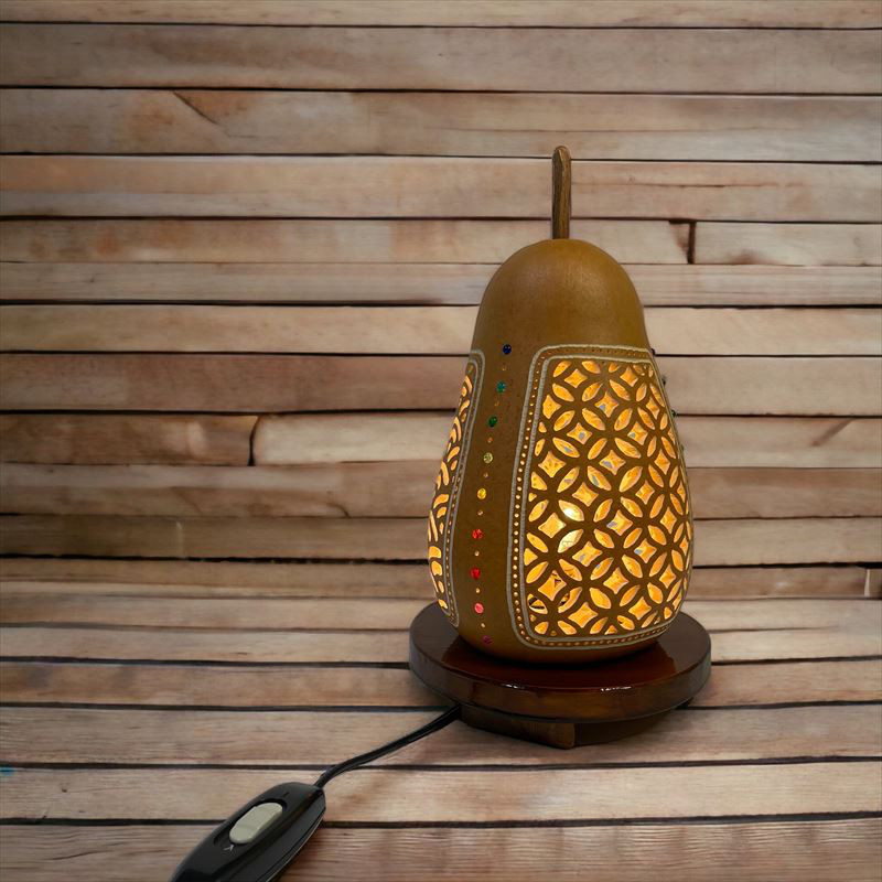 ひょうたんランプ《和柄の窓》