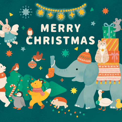 クリスマスポストカード5枚セット ポストカード みずじ 通販