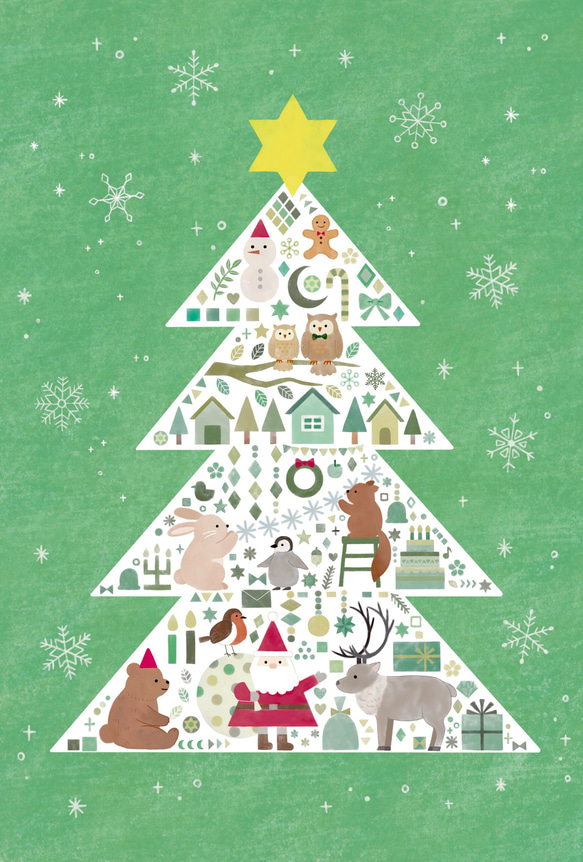 クリスマスポストカード3枚セット 2枚目の画像