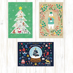 クリスマスポストカード3枚セット 1枚目の画像
