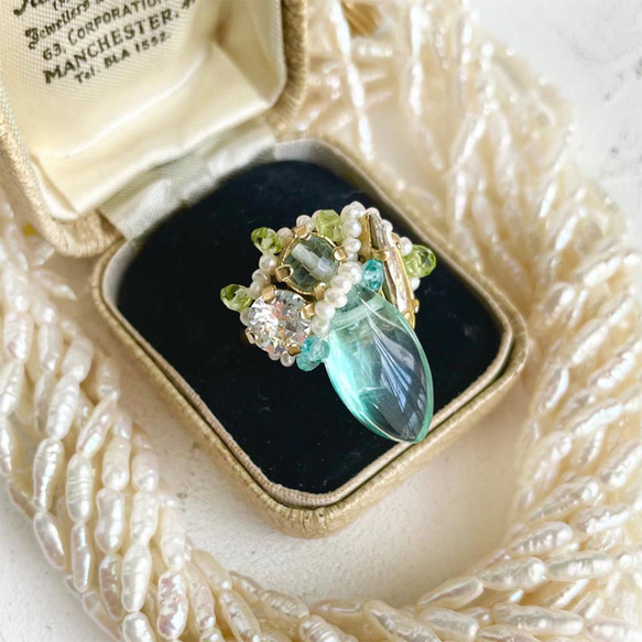 337＊残り2点 大ぶり！レッド アンティークゴールド 大人女子