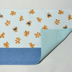 北欧柄・ベア　くまくん《水色》　6点セット入学入園　レッスンバック 11枚目の画像