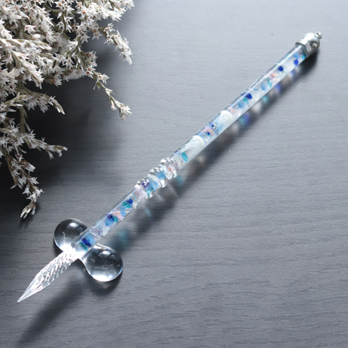 水中花のガラスペン～海月～＊ガラスペン置き付き＊ハーバリウム